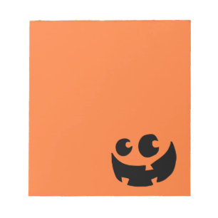 Orange Happy Halloween Pumpkin Notepad