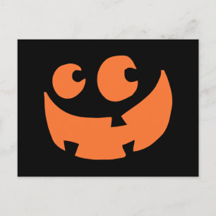 Orange Happy Halloween Pumpkin Postcard