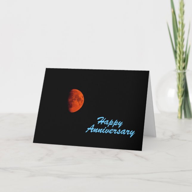Orange Harvest Moon, Anniversary Card (Front)