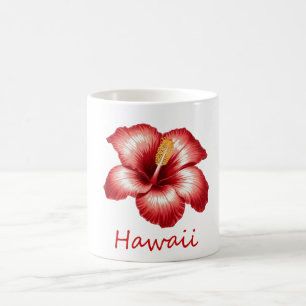 Orange hawaii hibiscus coffee mug