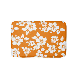 Orange Hawaiian Bath Mat