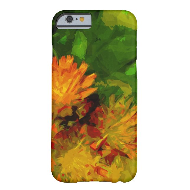 Orange Hawkweed Blossoms Abstract Impressionism Case-Mate iPhone Case (Back)