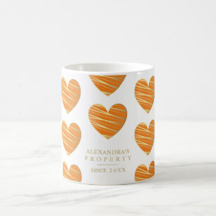 Orange Heart Best Friends All Occasion Gift Coffee Mug