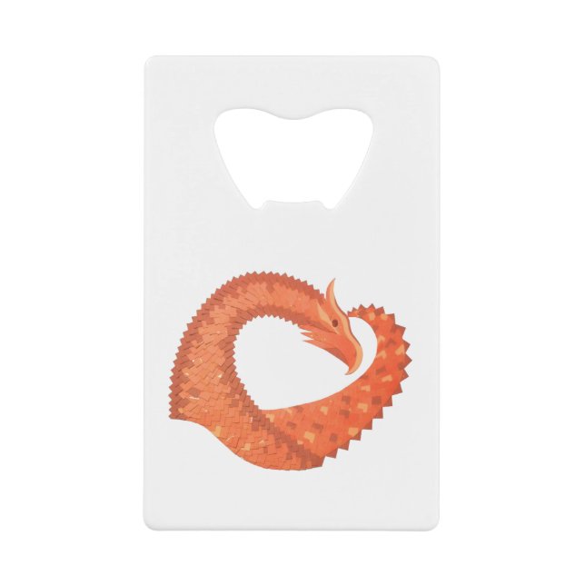 Orange heart dragon on white (Front)