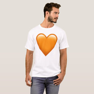 Orange Heart - Emoji T-Shirt