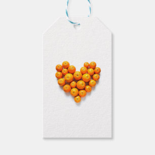 Orange Heart Gift Tags