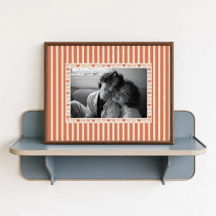 Orange Heart Photo Poster - Custom Gift
