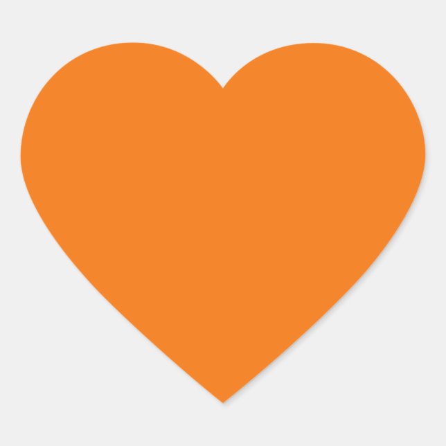 Orange  Heart Sticker (Front)