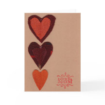 Orange Hearts Mother's Day Greeting Card
