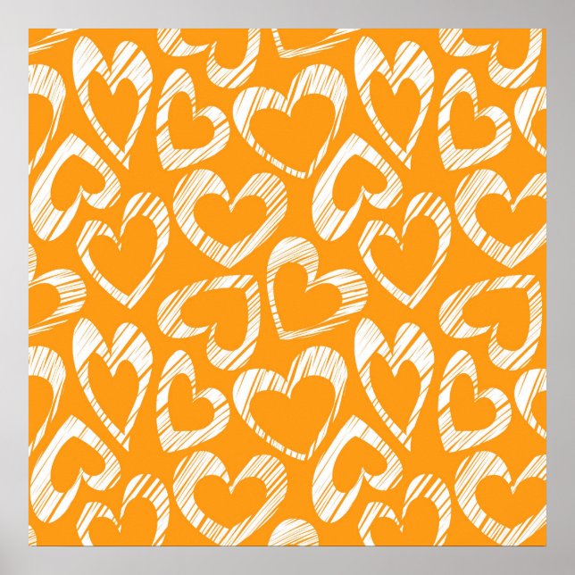 Orange Hearts Poster (Front)