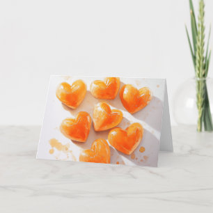 Orange Hearts Watercolour Digital Art Announcement