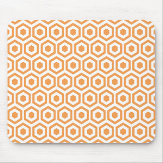 Orange Hexagon Honeycomb Mouse Mat