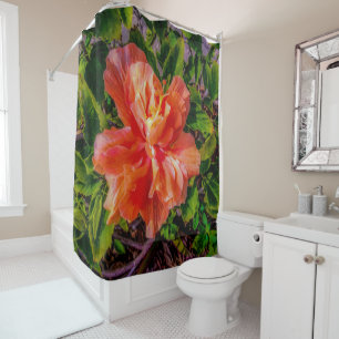 Orange Hibiscus Beauty Shower Curtain