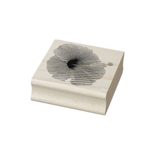 Orange Hibiscus Flower Tropical Floral Rubber Stamp (Stamp)