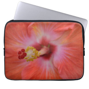 Orange Hibiscus Laptop Computer Sleeve