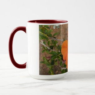 Orange Hibiscus mug - choose style & colour