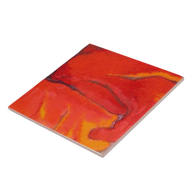 Orange Hibiscus Part 7 of 12 Tile (Side)