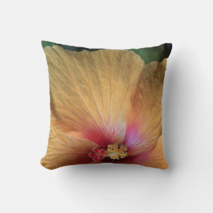 Orange Hibiscus Ruffle Cushion