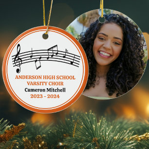 Orange High School Choir Custom Christmas Ceramic Tree Decoration