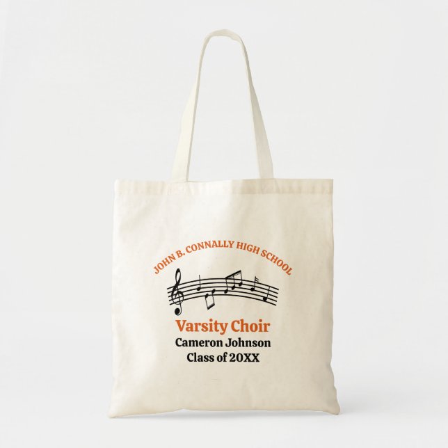 Orange High School Choir Customisable Tote Bag (Front)