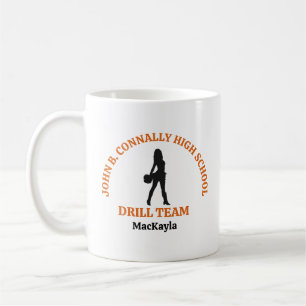 Orange High School Drill Team Dancer Personalised Coffee Mug