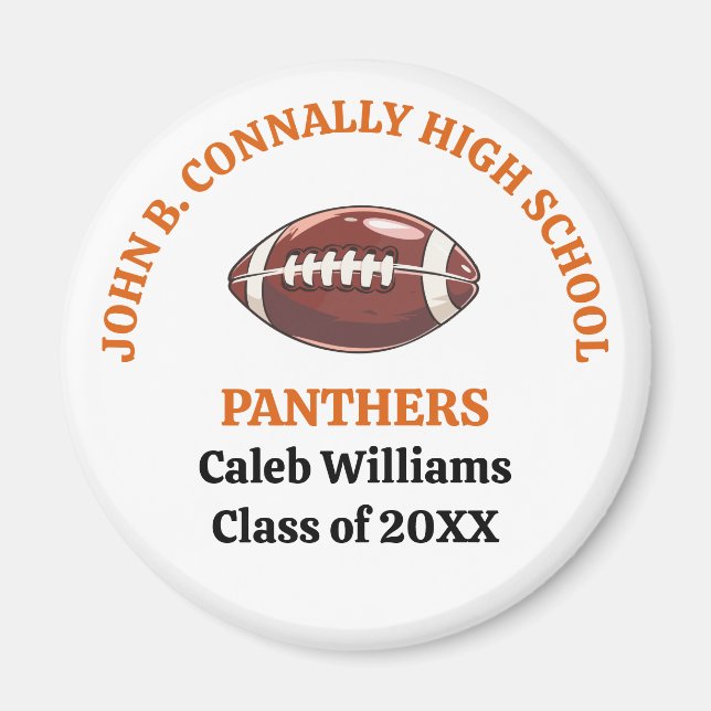 Orange High School Football Team Customised Magnet (Front)