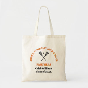 Orange High School Lacrosse Team Personalised Tote Bag