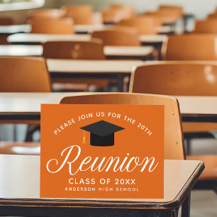 Orange High School Reunion Custom Party Postcard