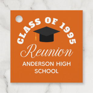 Orange High School Reunion Personalised Party Favour Tags