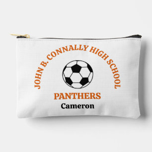Orange High School Soccer Team Personalised Accessory Pouch