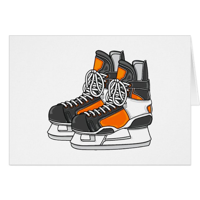 Orange Hockey Skates (Front Horizontal)