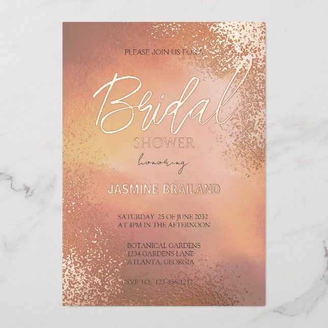 Orange Hombre Cosmic Wash Bridal Shower Sparkle  (Front)