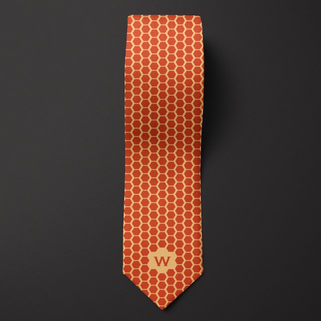 Orange Honeycomb Casual Tie (Creator Uploaded)