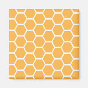 Orange honeycomb pattern magnet