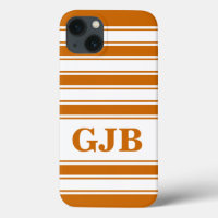 Orange Horizontal Stripe with Monogram