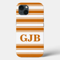 Orange Horizontal Stripe with Monogram