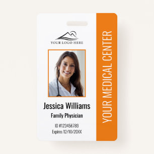 Orange Hospital Medical Employee Photo ID Badge