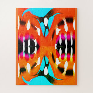 Orange hot space art jigsaw puzzle