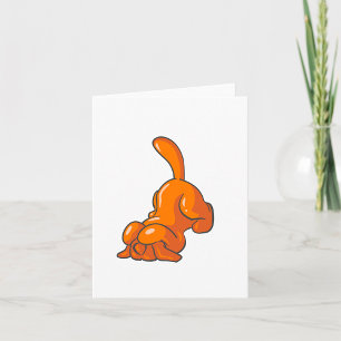 Orange Hound Dog Card