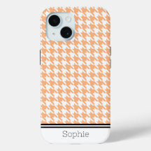 Orange Houndstooth Custom Samsung