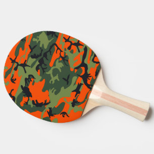 Orange Hunter Camo Ping Pong Paddle