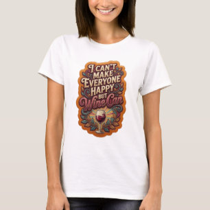 Orange I CAN'T MAKE EVERYONE HAPPY BUT WINE CAN v2 T-Shirt