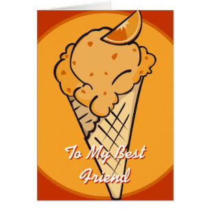 Orange Ice Cream Card