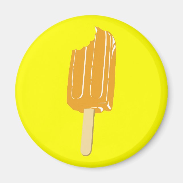 Orange Ice Cream on a Stick Magnet (Front)