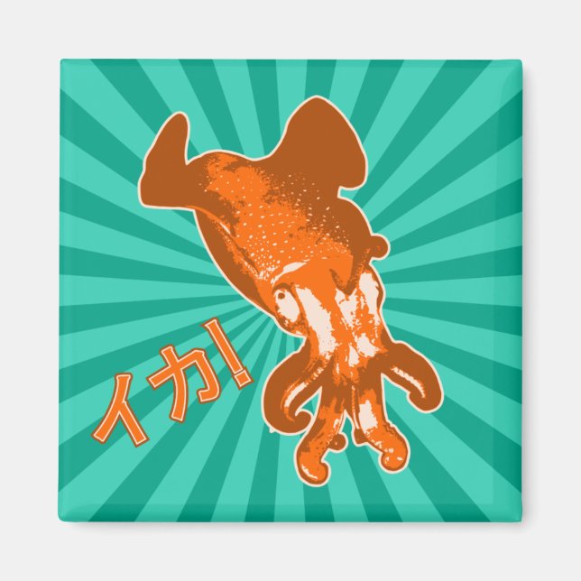Orange Ika Magnet (Front)