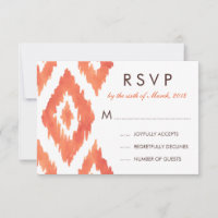 Orange Ikat RSVP