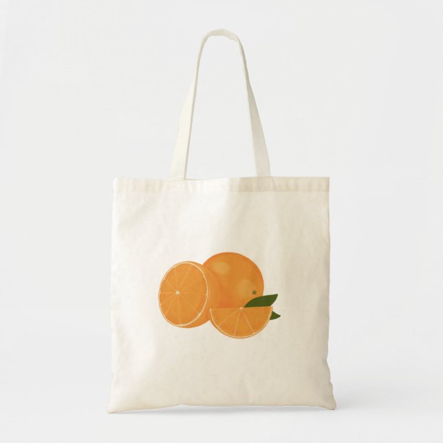 Orange illustration tote bag (Front)