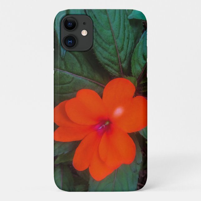 Orange Impatiens Flower Case-Mate iPhone Case (Back)
