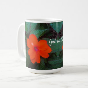 Orange Impatiens Flower Coffee Mug