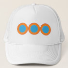 Orange In Blue Dots Trucker Hat